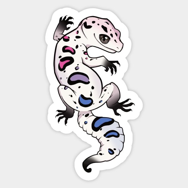 Bisexual Pride Leopard Gecko Sticker by saltuurn